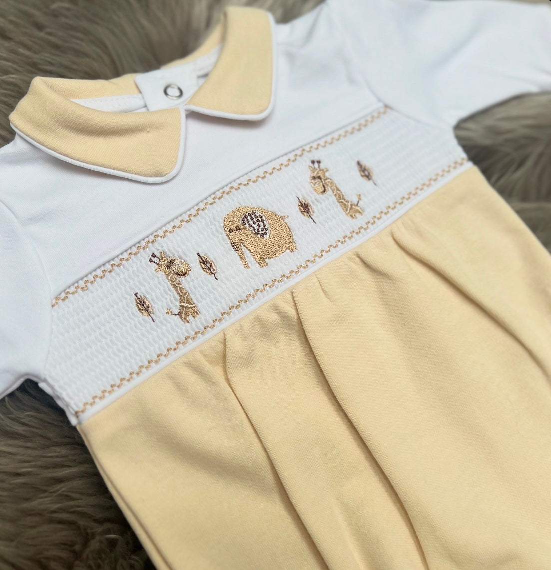 Beige Elmer Babygrow