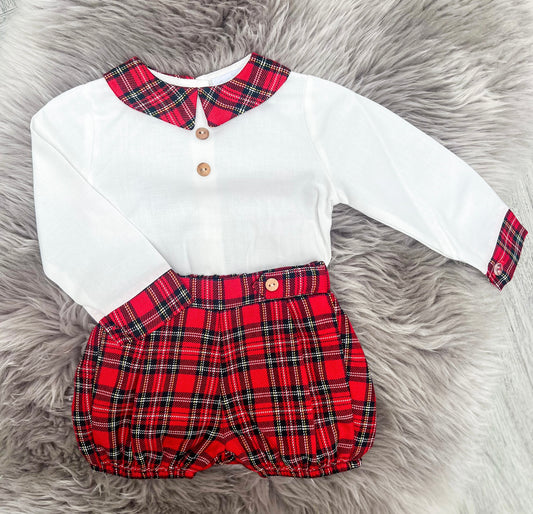 Boys tartan 2 piece