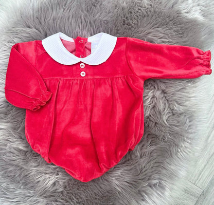 Royal Red Boys Romper