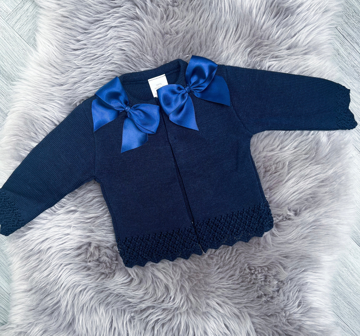 Navy Bow Cardigan