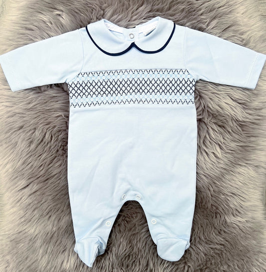 Baby Blue Hugo Babygrow