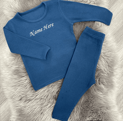 Ribbed Tracksuit Midnight Blue
