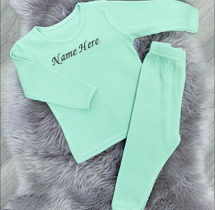 Ribbed Tracksuit Mint Green