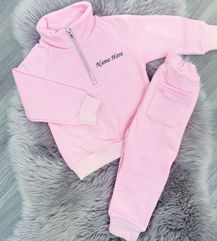 Fleeced Tracksuit Peony Pink