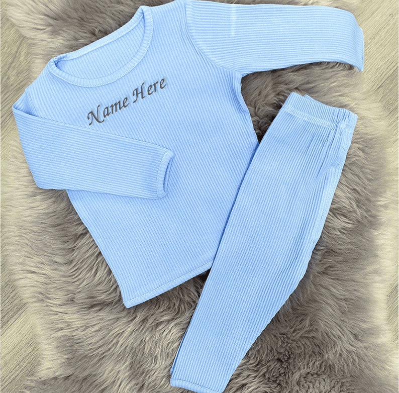 Ribbed Tracksuit Powder Blue